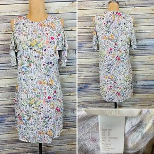 H&M Floral Dress  Size 8 Cold shoulder sleeves L50